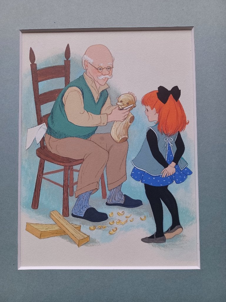 Origineel  tekening van Frans van Lamsweerde, Disney periode, Ophalen of Verzenden, 1940 tot 1960, Gelopen, Kinderen