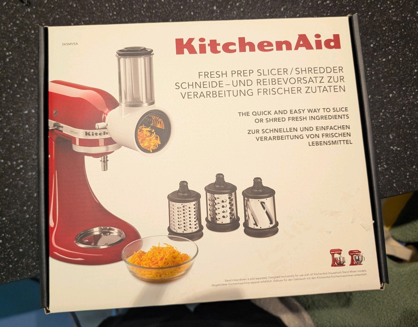 KitchenAid Fresh Prep Slicer/Shredder - Nieuw in doos, Ophalen, Nieuw, Vaatwasserbestendig, 3 snelheden of meer