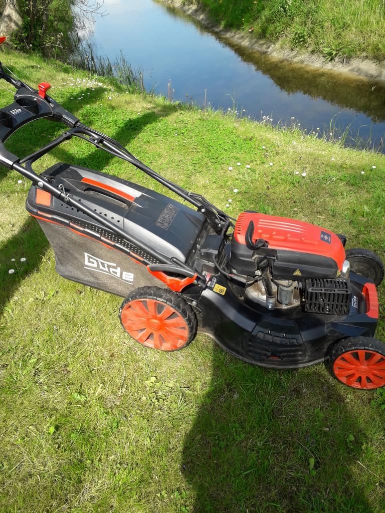 Benzine grasmaaier met elektrische starter en aandrijving, Ophalen, Gebruikt, 50 cm of meer, Elektrische starter