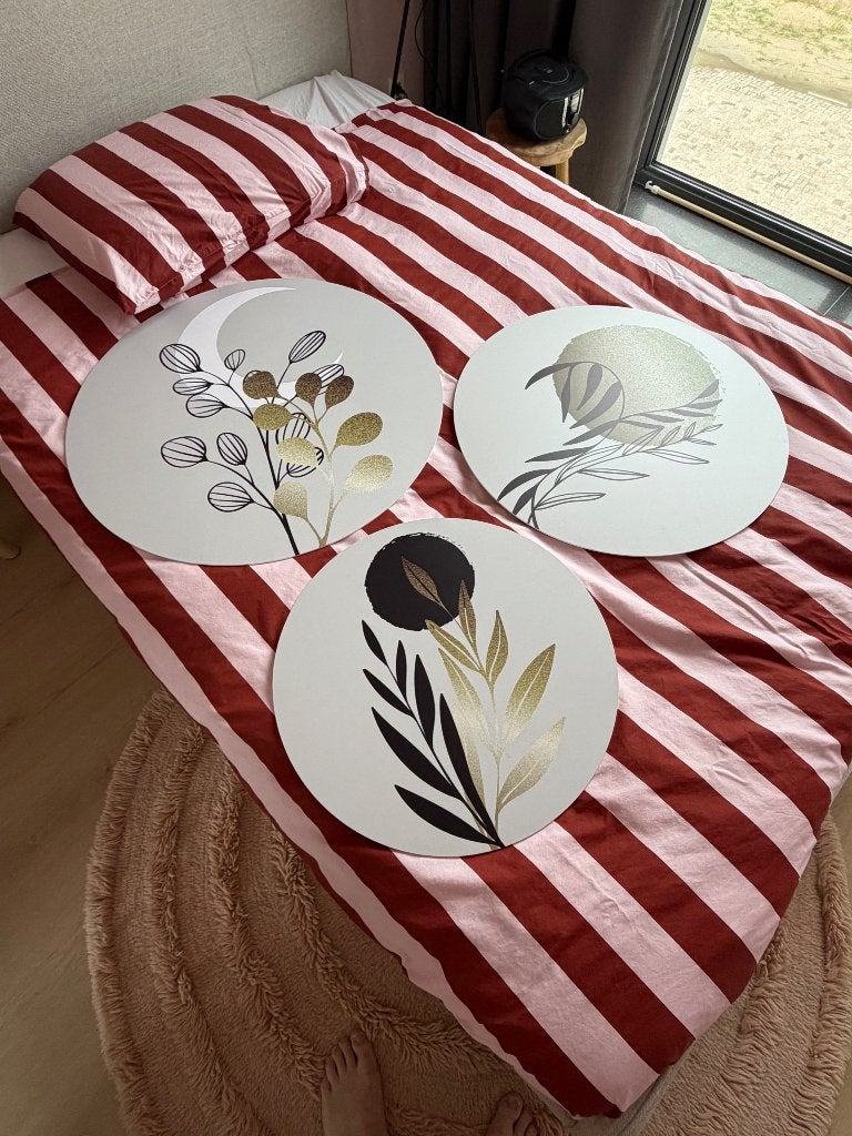 Muurcirkels, Huis en Inrichting, Ophalen, Meerkleurig, Decoratieobject, Zo goed als nieuw
