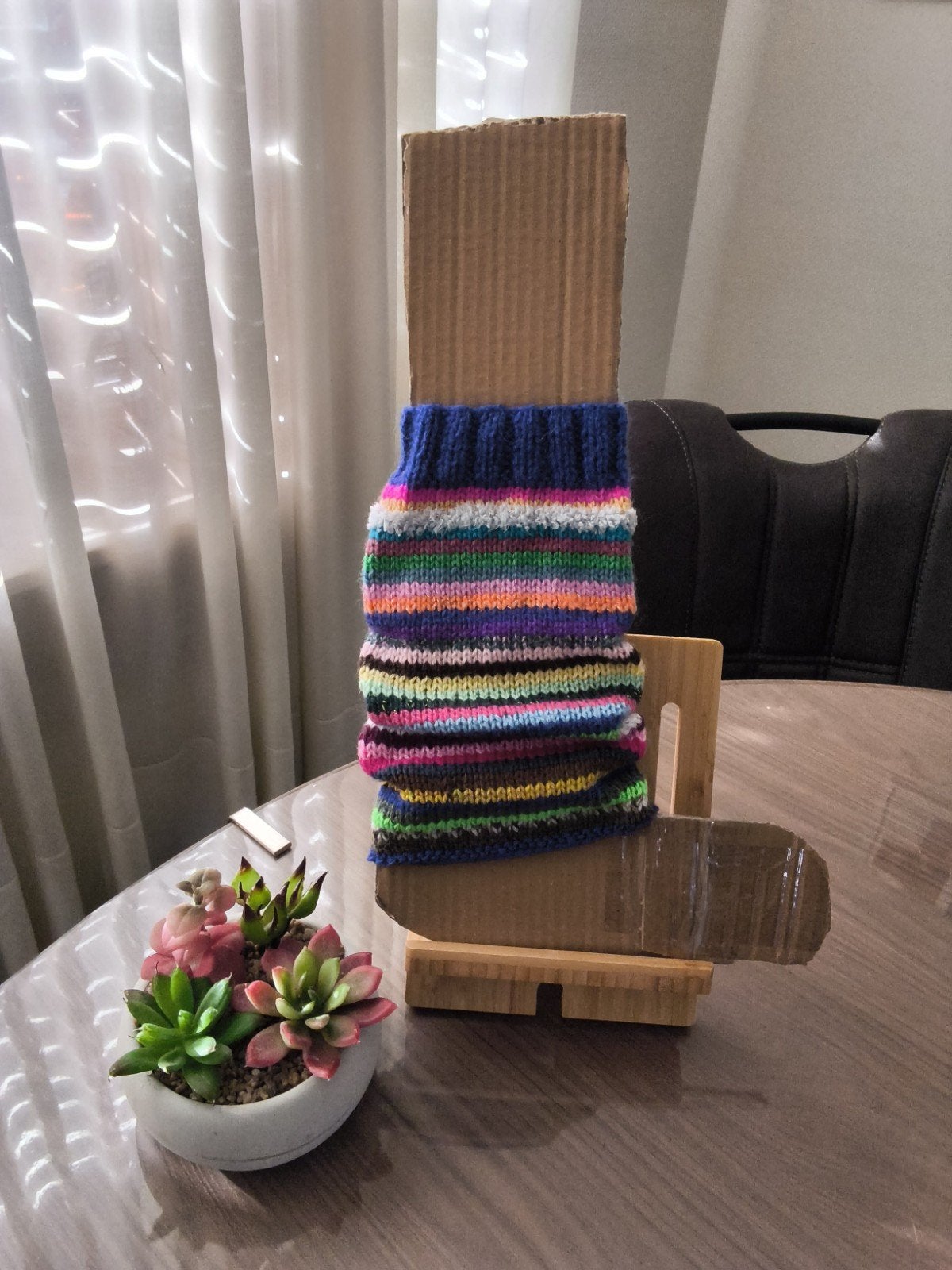 Gestreepte beenwarmers - Handgemaakt en kleurrijk, Ophalen of Verzenden, Nieuw, One size