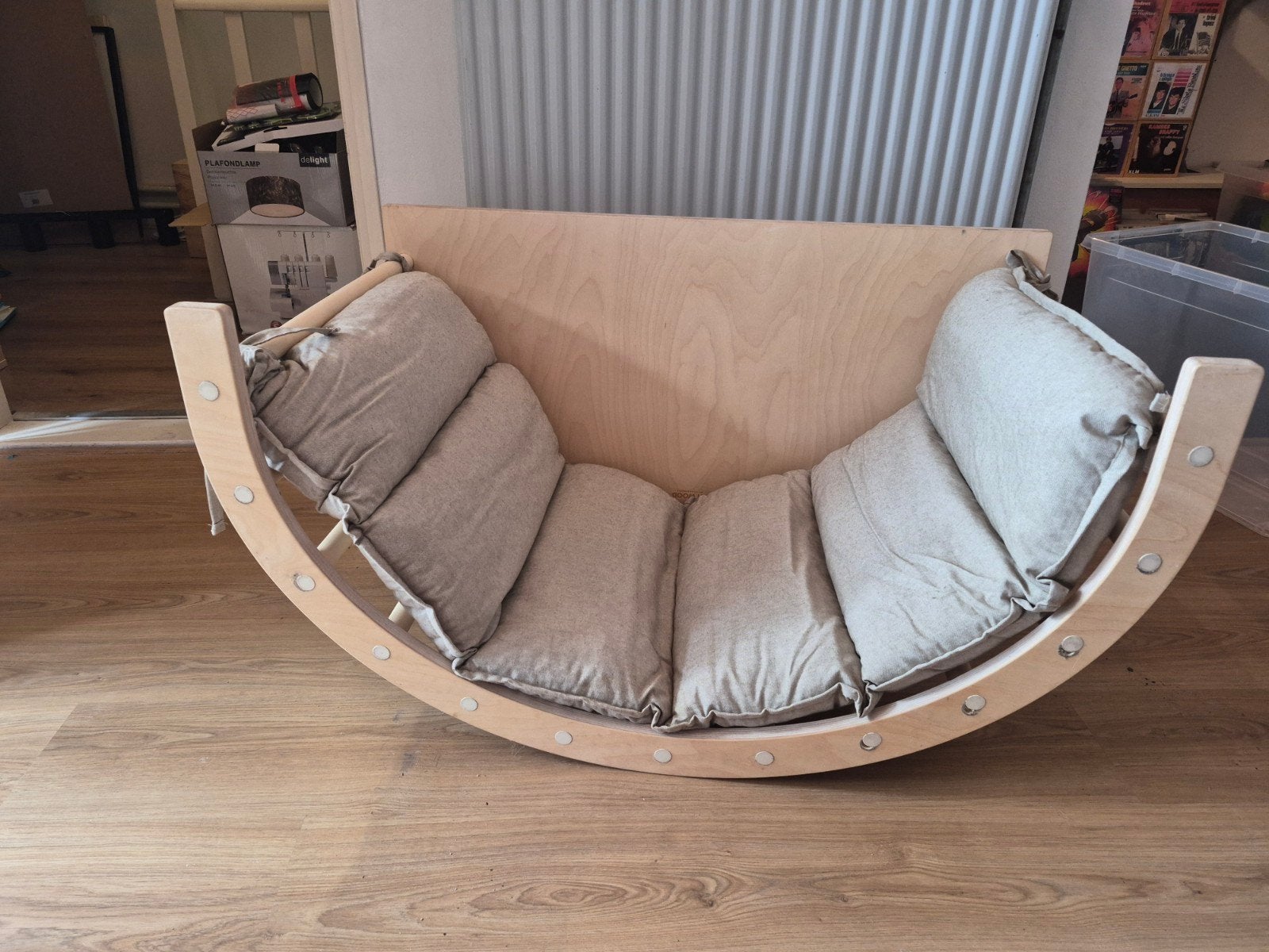 Fitwood Klimrek, Schommel, Tafel/Bureau & Voetbalgoal 4-in-1, Ophalen, Gebruikt