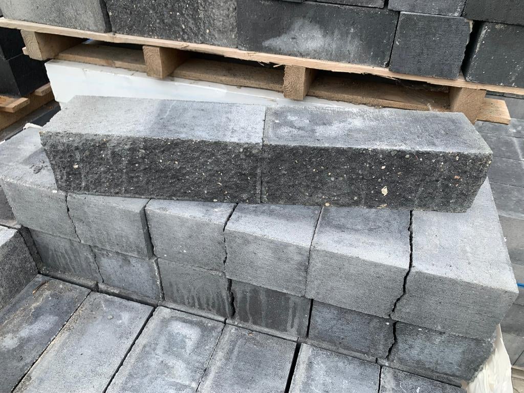 Stapelblok Splitrock 32x13x11 Antraciet - J&W 67, Ophalen, Blok, Nieuw, Nvt