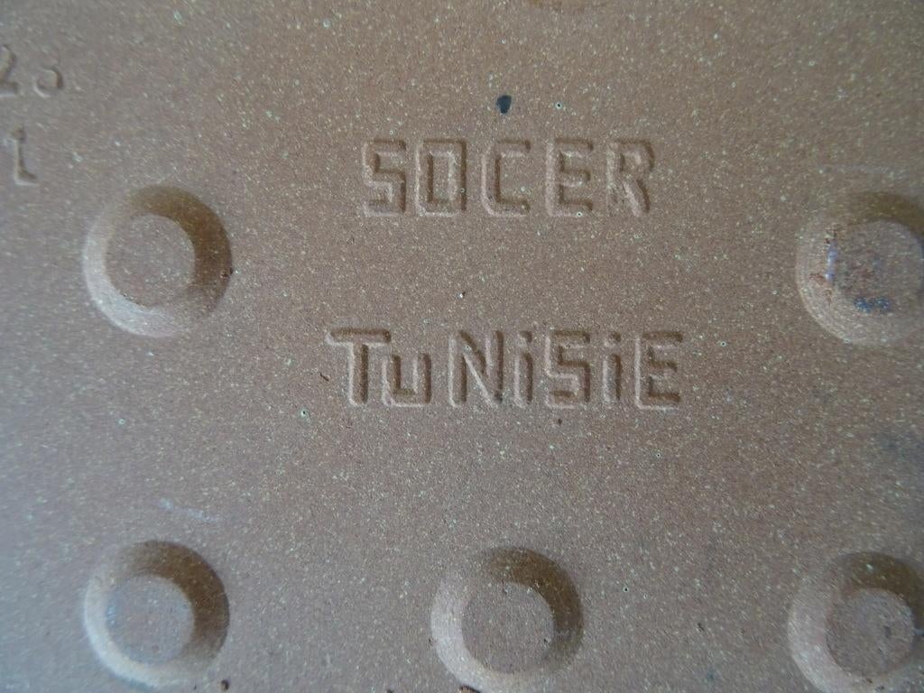 Vintage tegel met vissen vintage aardewerk tegel Tunesië, Ophalen of Verzenden