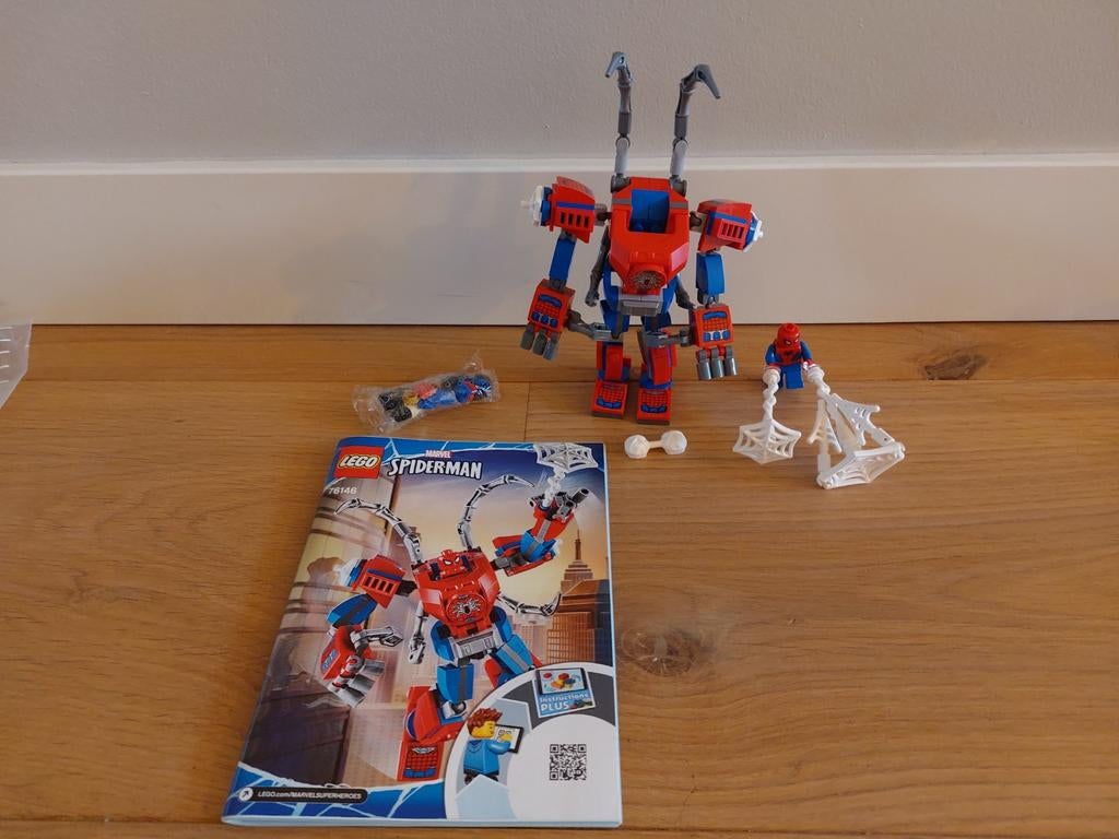 Lego Spider-Man mecha #76146 met minifiguur en instructies, Ophalen, Compleet, Marvel, Lego