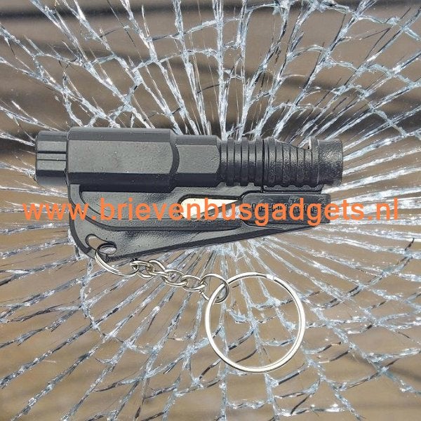 Sleutelhanger Mini Lifehammer Veiligheidshamer 3 in 1, Auto diversen, Nieuw, Www.brievenbusgadgets.nl, Www.brievenbusgadgets.nl