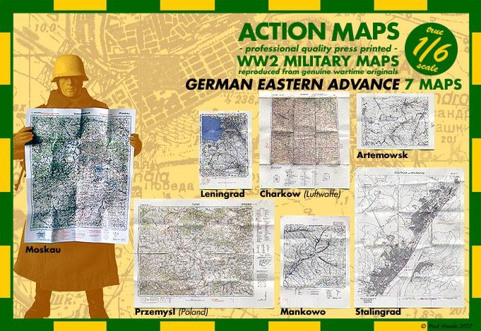 1/6 stafkaarten German Eastern Advance, Verzenden, Nieuw