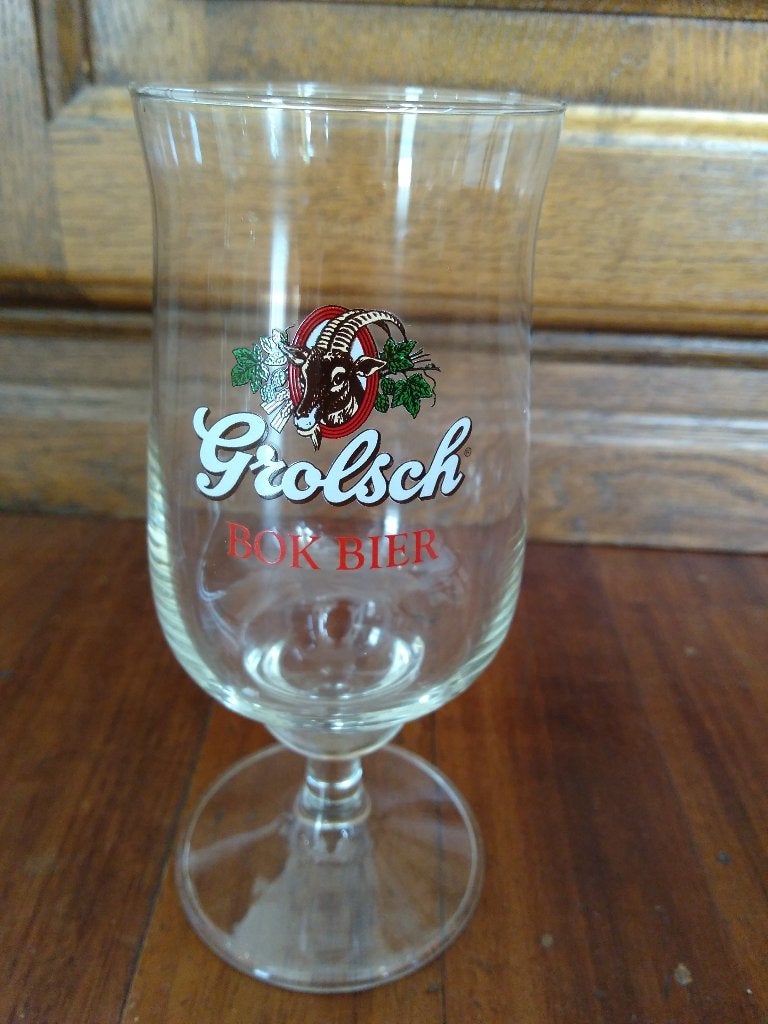 Bierglas Grolsch Bok Bier, Ophalen of Verzenden, Zo goed als nieuw, Bierglas