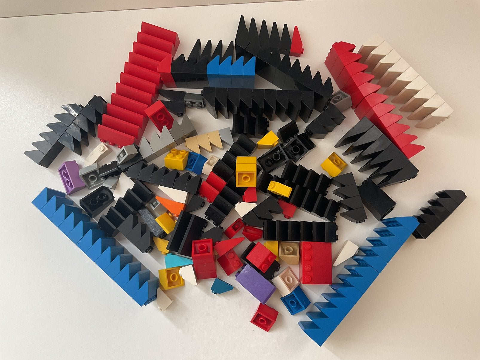 Lego partijtje gebruikte dakpannen, Ophalen of Verzenden, Gebruikt, Losse stenen, Lego
