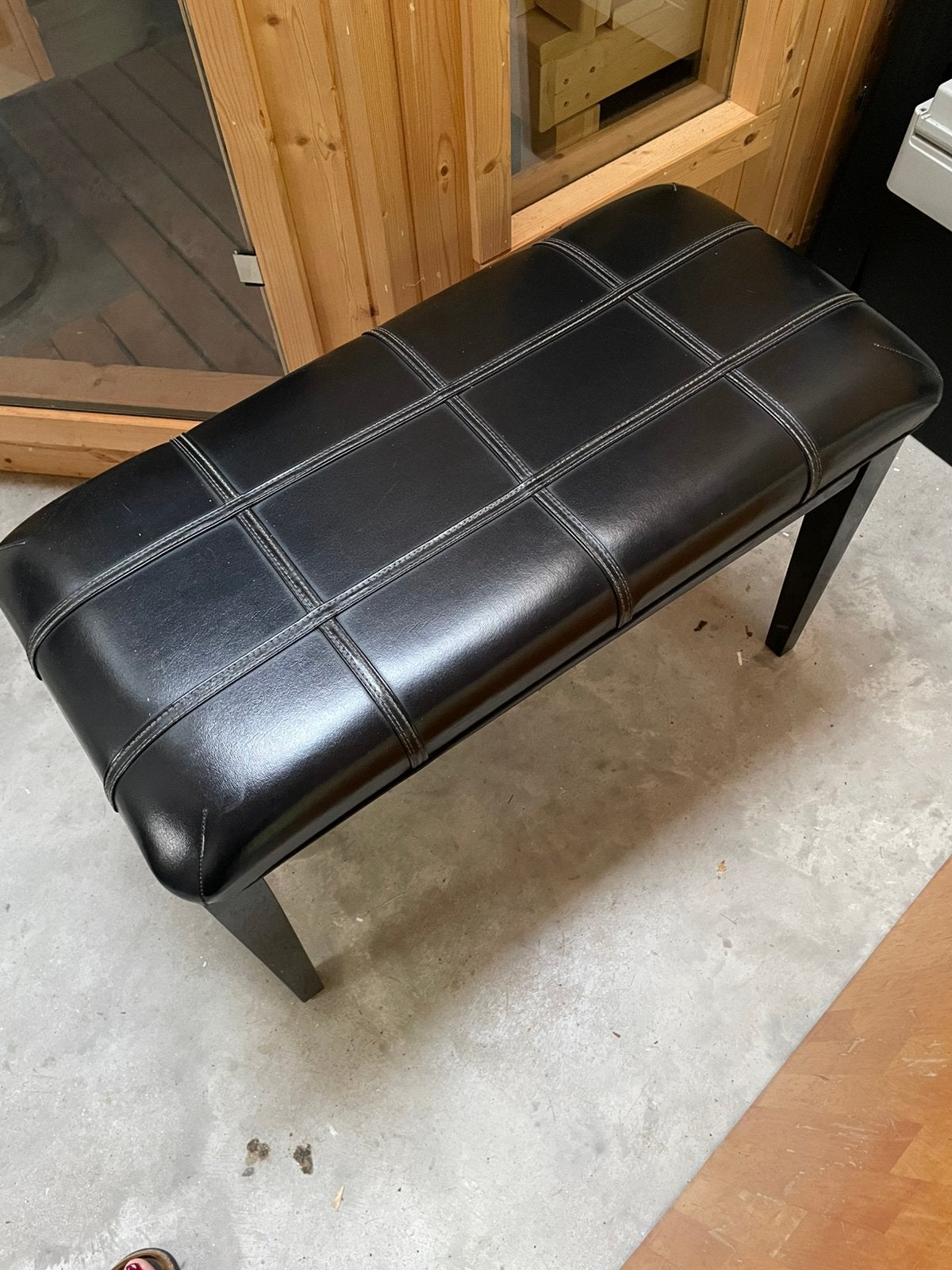 Piano/orgelkruk 77x37x50 zwart plus imitatieleer, Ophalen, Zo goed als nieuw, Zwart
