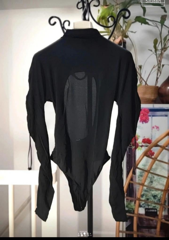 Wolford Zwarte bodysuit met open rug, Kleding | Dames, Tops, Nieuw, Maat 34 (XS) of kleiner, Zwart, Lange mouw, Ophalen of Verzenden