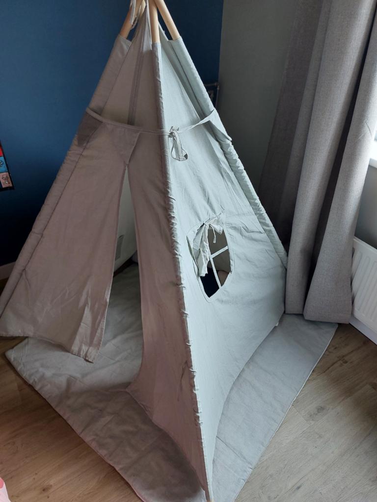 Speeltent Tipi Lichtgrijs, Ophalen, Zo goed als nieuw