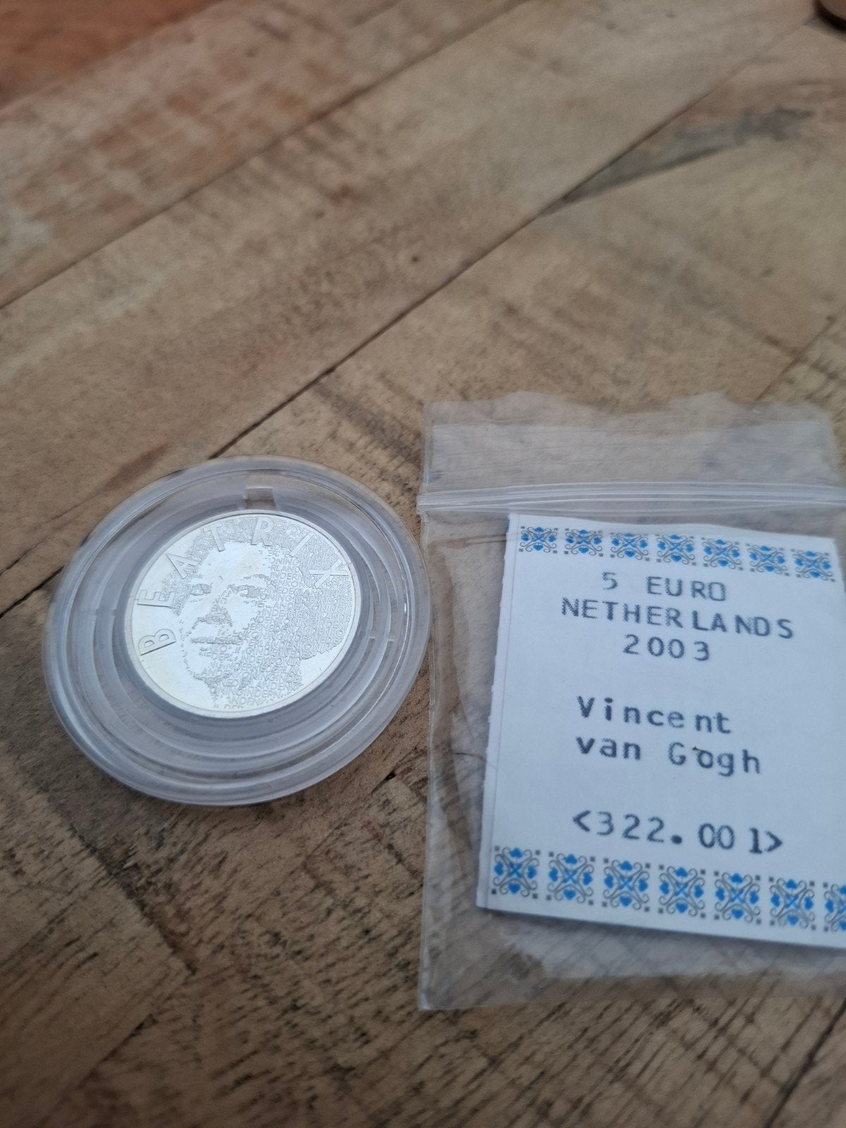 5 euro munt 2003 Vincent van Gogh, Postzegels en Munten, Munten | Nederland, Ophalen of Verzenden, Koningin Beatrix, Euro's, Zilver
