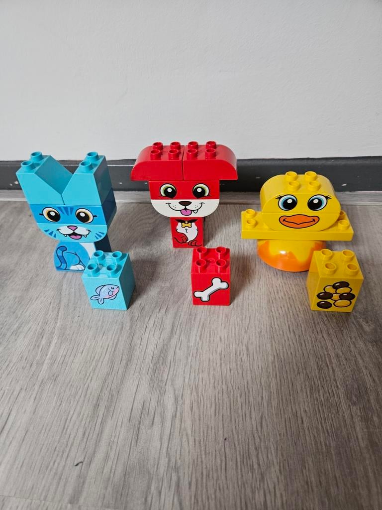 Duplo set: Kat, Hond en Kip - Dierenplezier voor kleintjes, Inclusief minifiguren, Gebruikt, Overige thema's, Ophalen of Verzenden