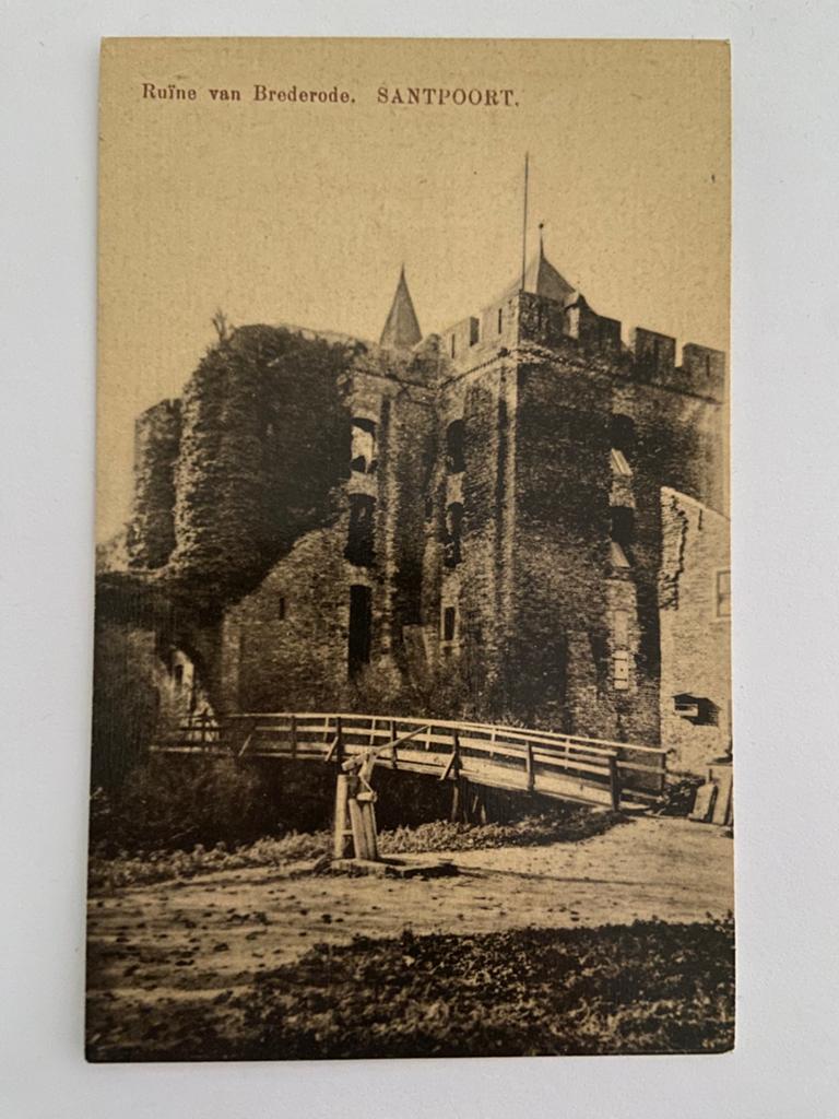 Ansichtkaart Ruïne van Brederode Santpoort, Ophalen of Verzenden, Voor 1920, Ongelopen, Noord-Holland
