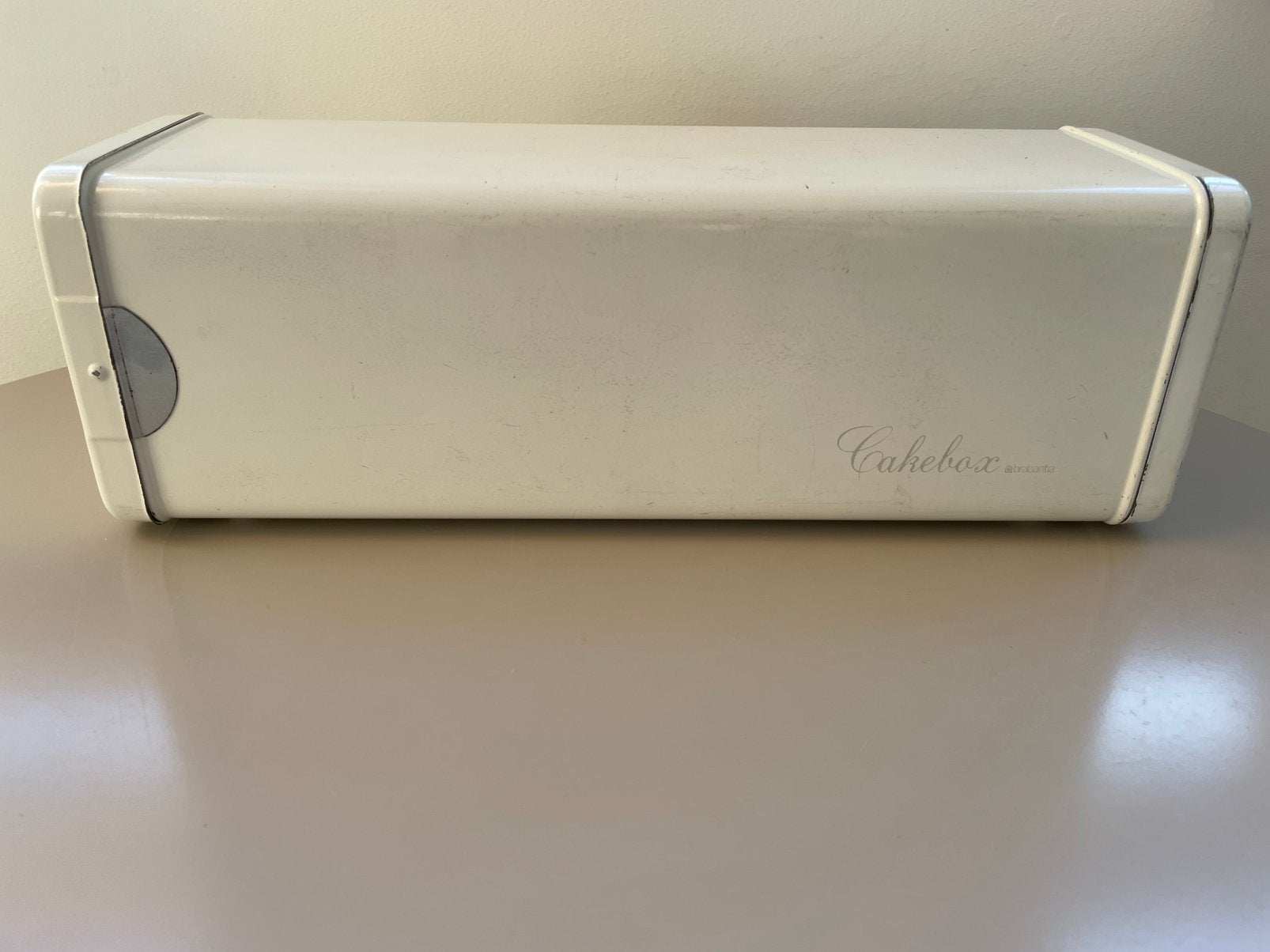 Vintage cakebox koektrommel broodtrommel Brabantia, Ophalen of Verzenden, Gebruikt, Wit, Brabantia