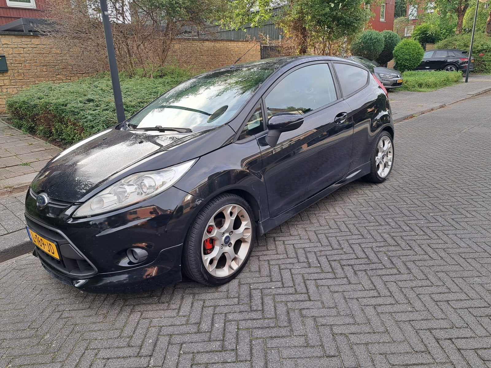 Ford Fiësta 1.6 Sport 2009, Auto's, 1596 cc, 4 cilinders, Zwart, Leder