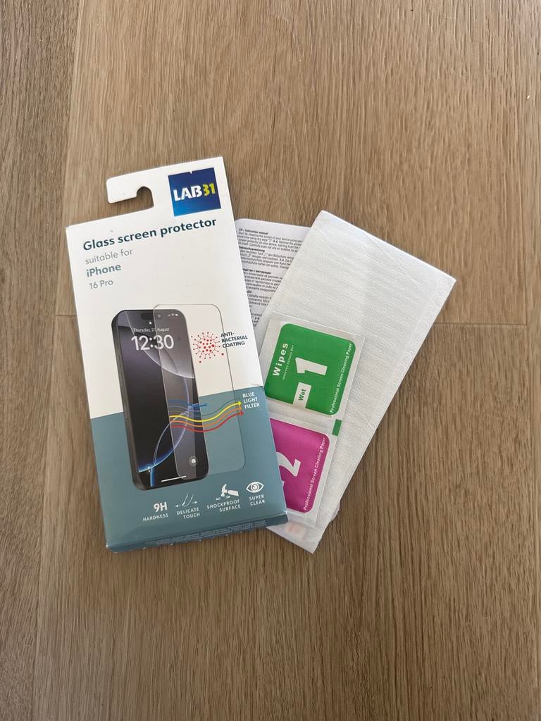 Glazen Screenprotector voor iPhone 16 Pro, Telecommunicatie, Ophalen, IPhone 16 Pro, Overige merken, Nieuw