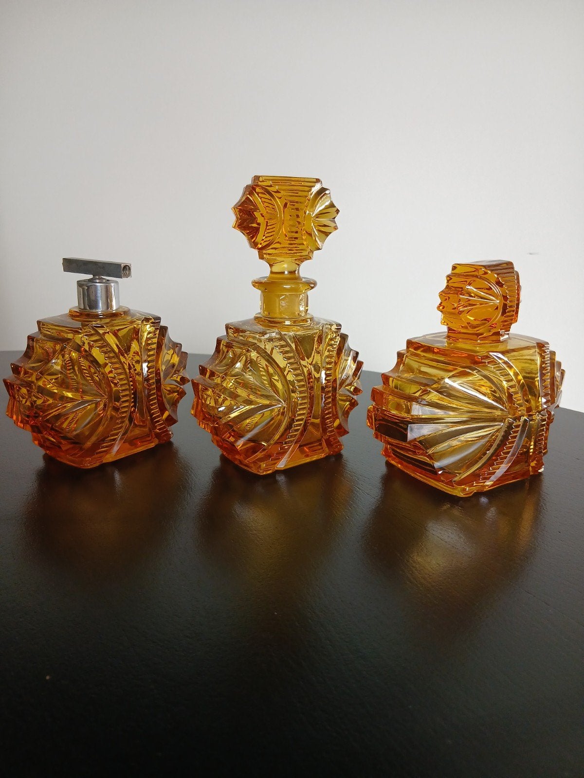 vintage toiletset / parfumset art deco, Antiek en Kunst, Ophalen of Verzenden