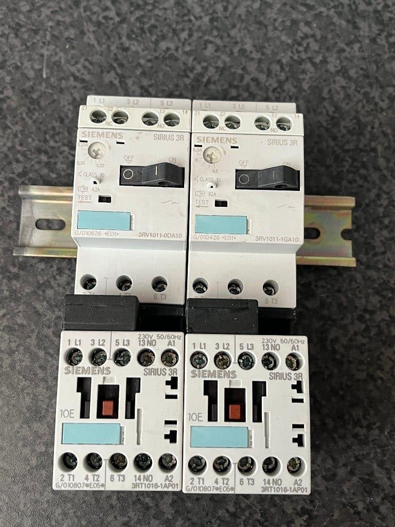2 Siemens Sirius 3RV1011 motorbeveiligingsschakelaar +relais, Ophalen of Verzenden, Zo goed als nieuw