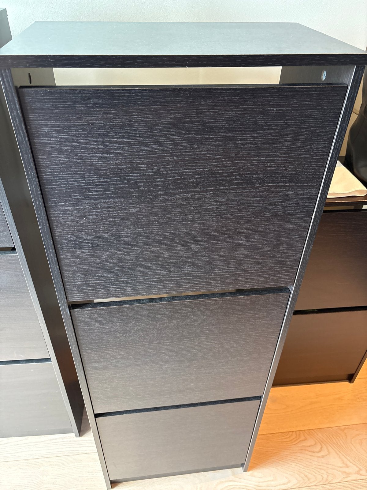 IKEA BRUSALI Schoenenkast met 3 vakken, donkerbruin, Huis en Inrichting, Ophalen, Gebruikt