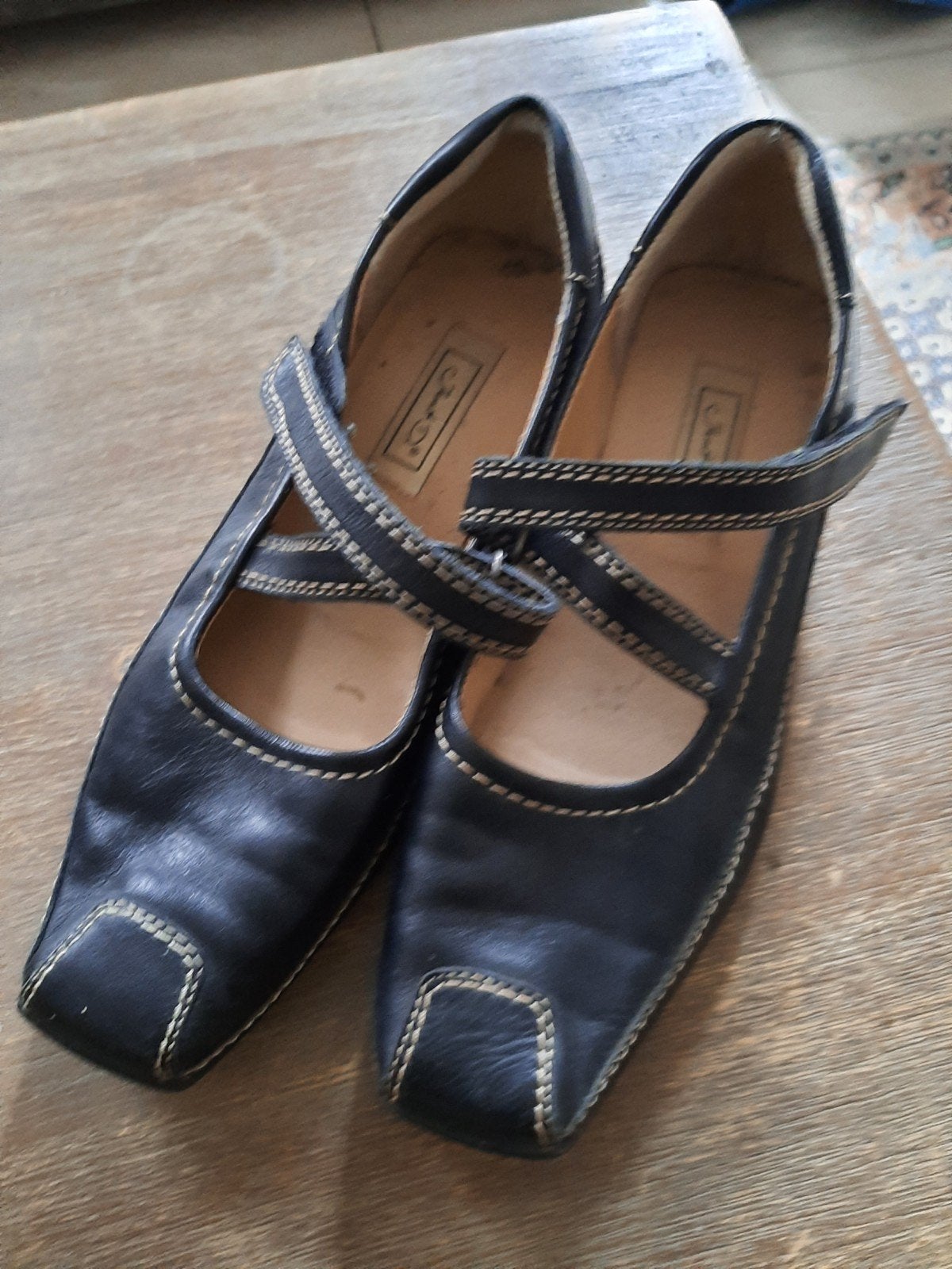 Zwarte ballerina's met bandjes, maat 39, Kleding | Dames, Schoenen, Zwart, Just D, Gedragen, Ballerina's