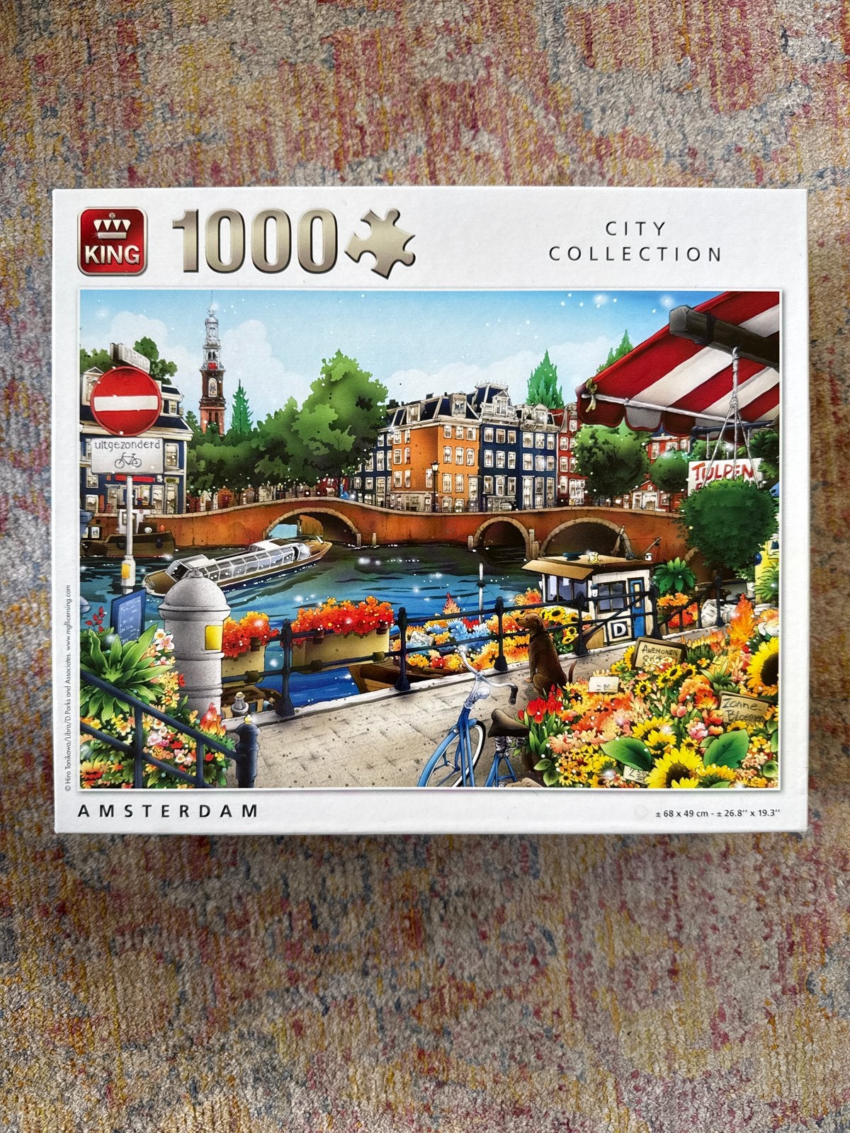 King City Collection Amsterdam Legpuzzel 1000 stukjes, Ophalen of Verzenden, 500 t/m 1500 stukjes, Gebruikt, Legpuzzel