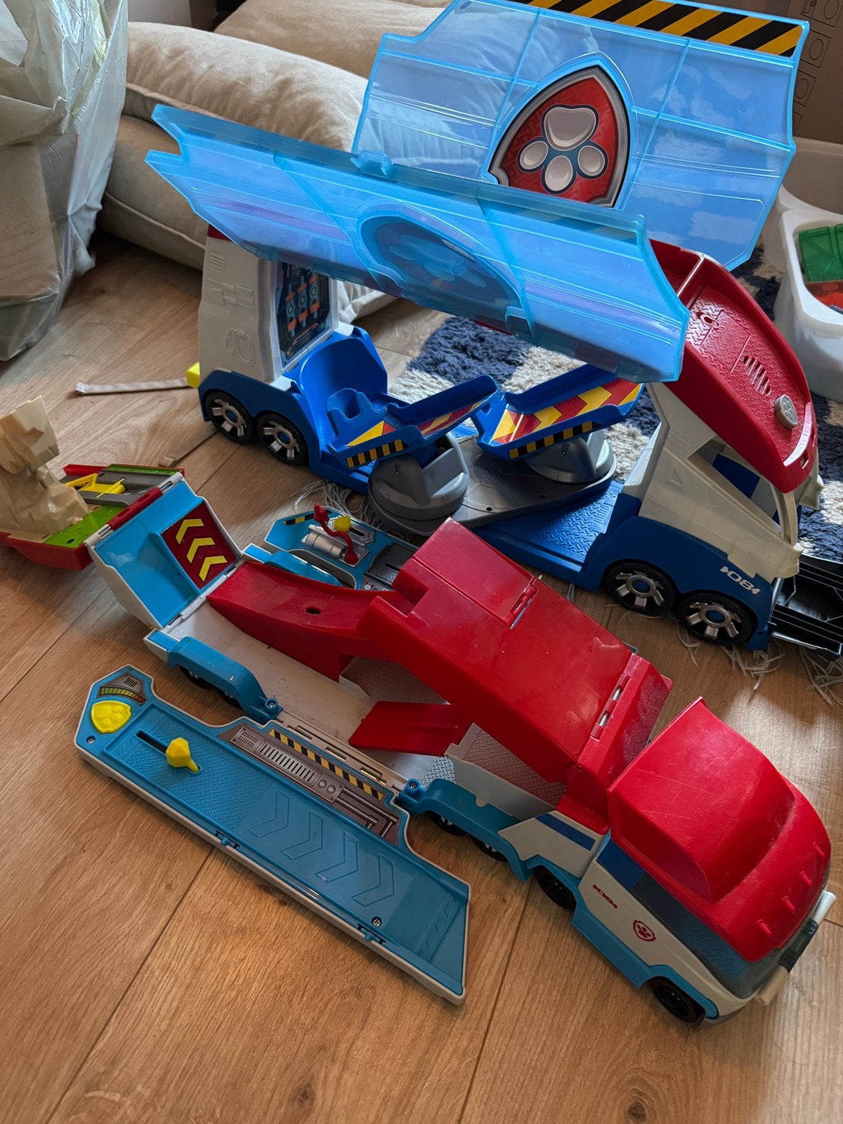 2x Paw Patroller auto speelgoed, Ophalen