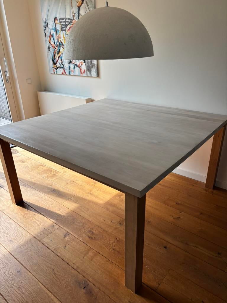 Eettafel massief kersenhout, Huis en Inrichting, Tafels | Eettafels, Ophalen, Gebruikt, 150 tot 200 cm, Vierkant