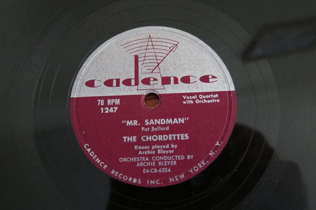 The Chordettes Mr. Sandman 78rpm 78 toeren seeburg jukebox, Cd's en Dvd's, Gebruikt, 10 inch, Ophalen of Verzenden, Pop