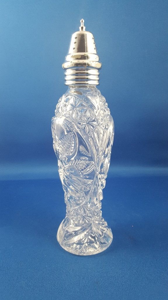 Vintage kristallen strooibus strooi fles, dop plastic. 6C10, Tweedehands verkoop, Tweedehands verkoop, Gebruikt, Ophalen of Verzenden