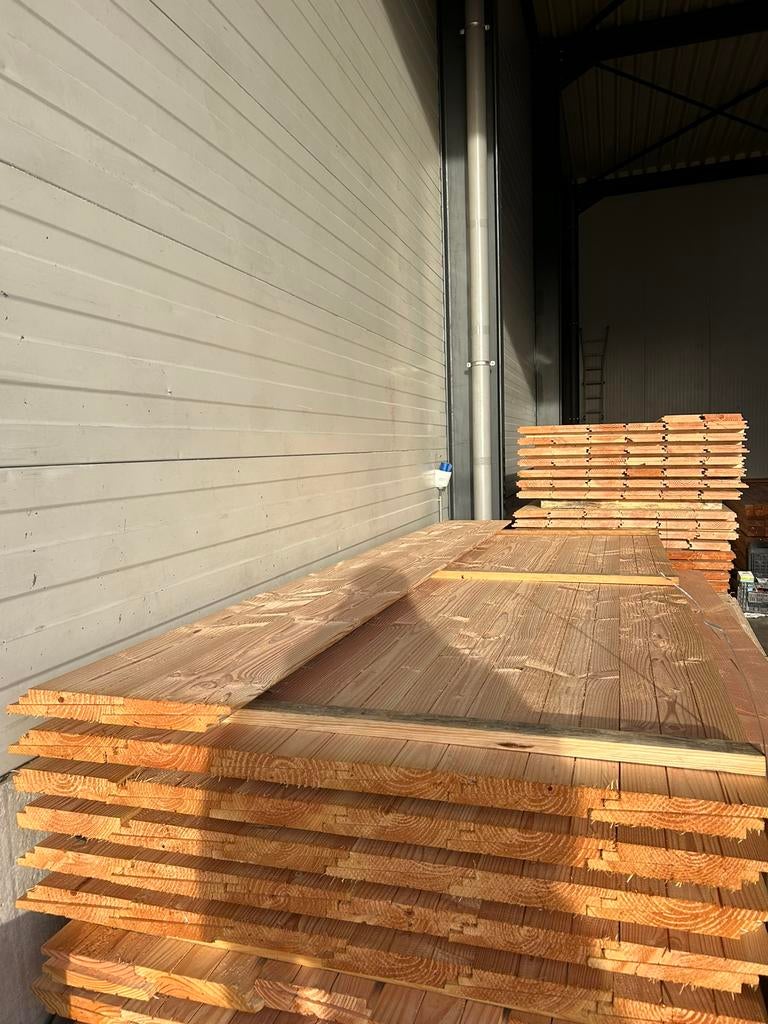 Douglas zweeds rabat blank 2.7x19x300/400/500 cm, Ophalen of Verzenden, Nieuw, 250 cm of meer, Planken