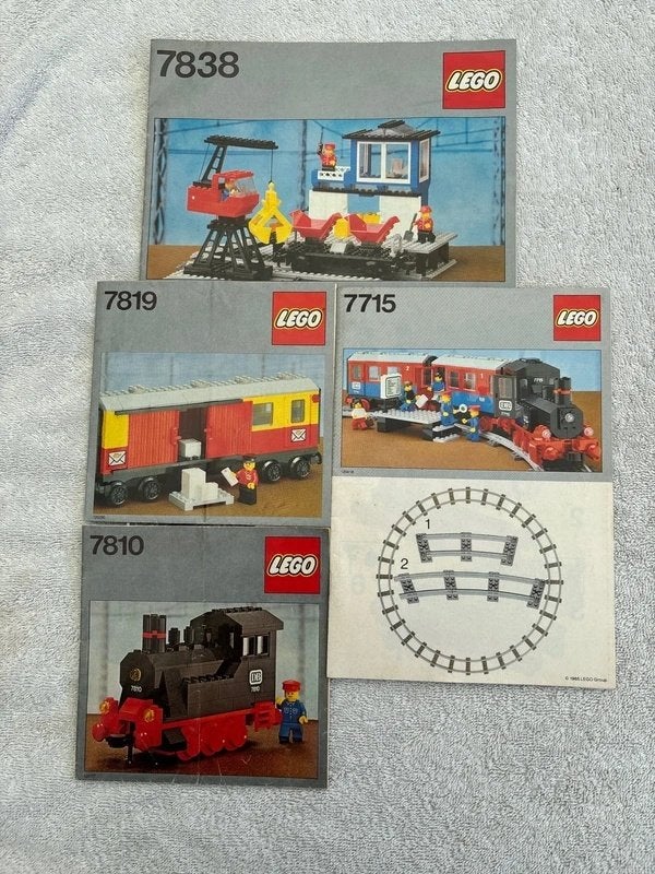 Vintage LEGO trein instructieboekjes, Gebruikt, Overige thema's, Lego, Overige typen