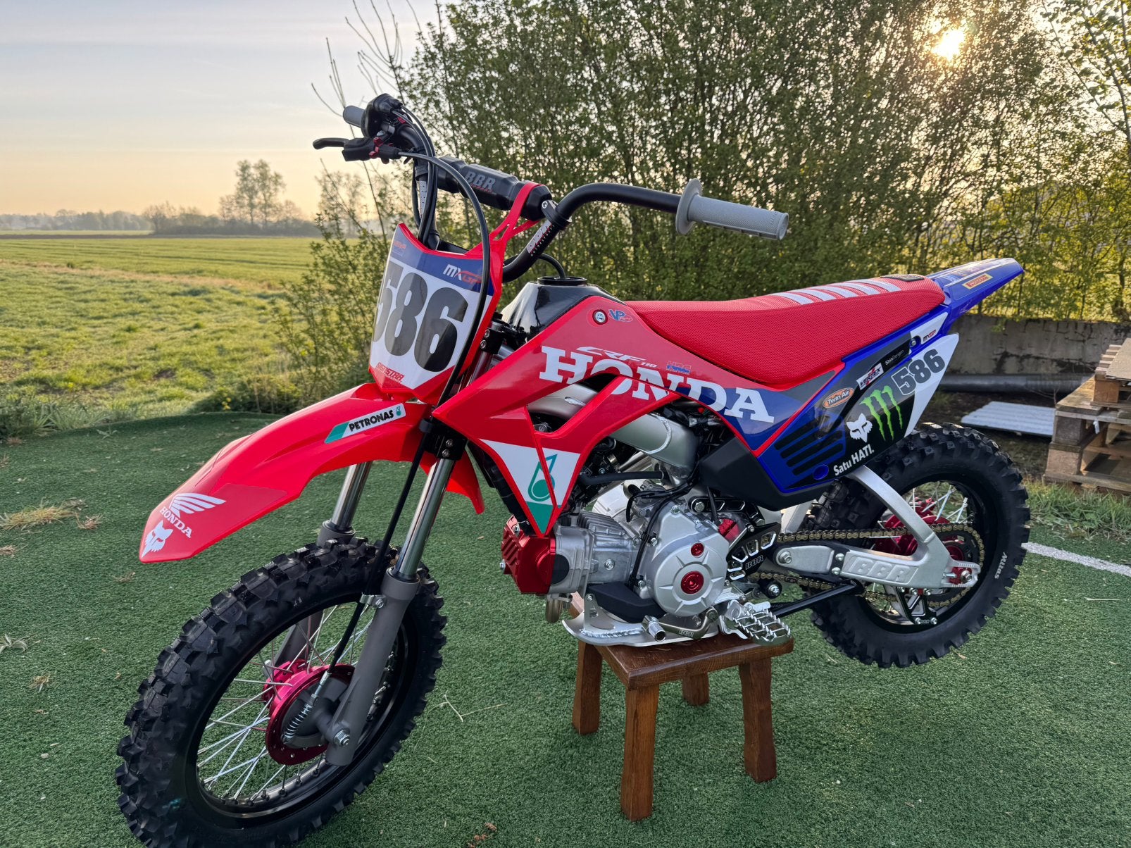 Honda CRF110 BBR, Fietsen en Brommers, Minibikes, Midibikes en Pitbikes, Ophalen, 110 cc, Trommelrem, Pitbike