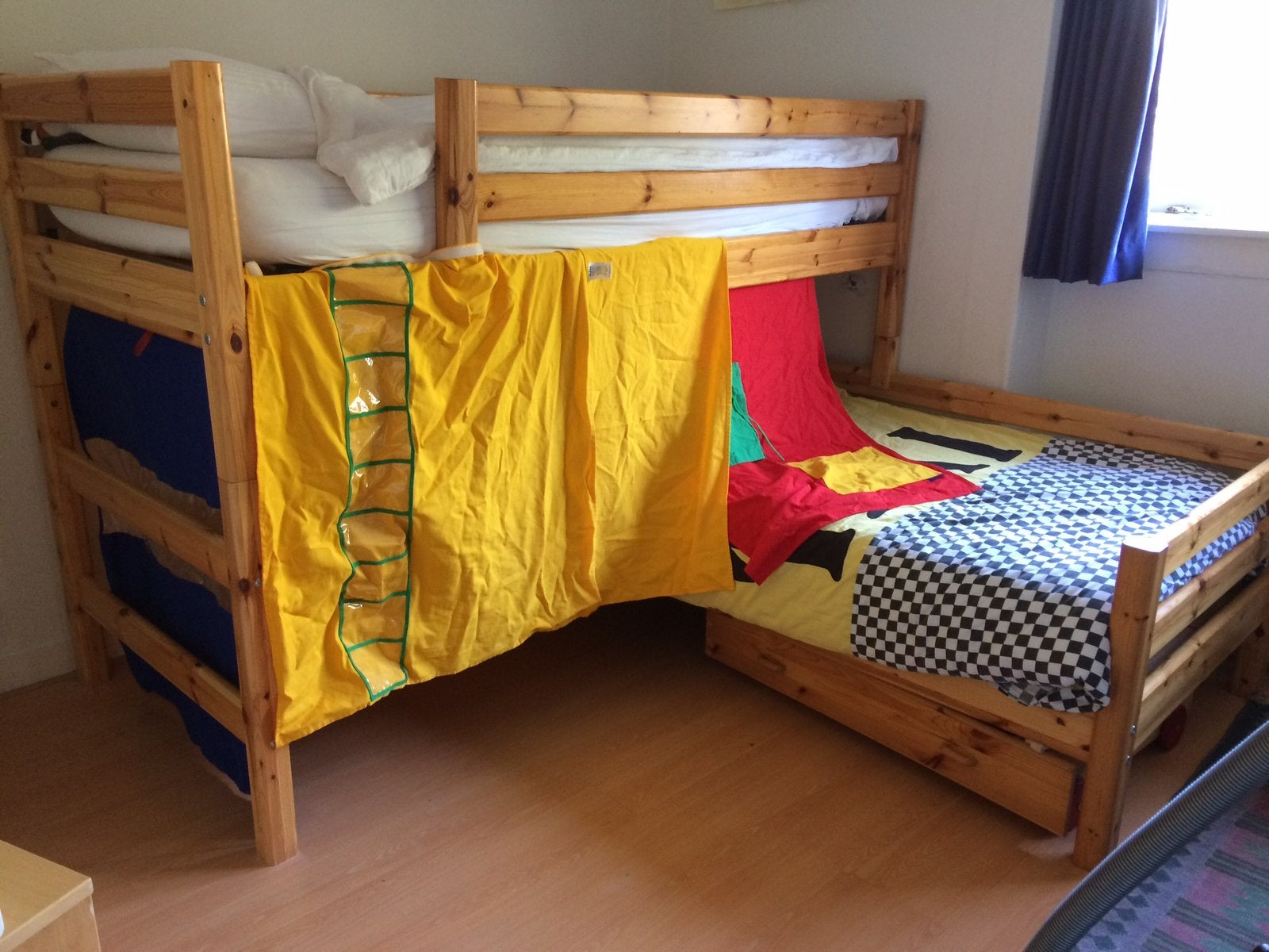 Flexa speelgordijnen/doeken voor hoogslaper of stapelbed, Ophalen of Verzenden, Zo goed als nieuw, Stapelbed