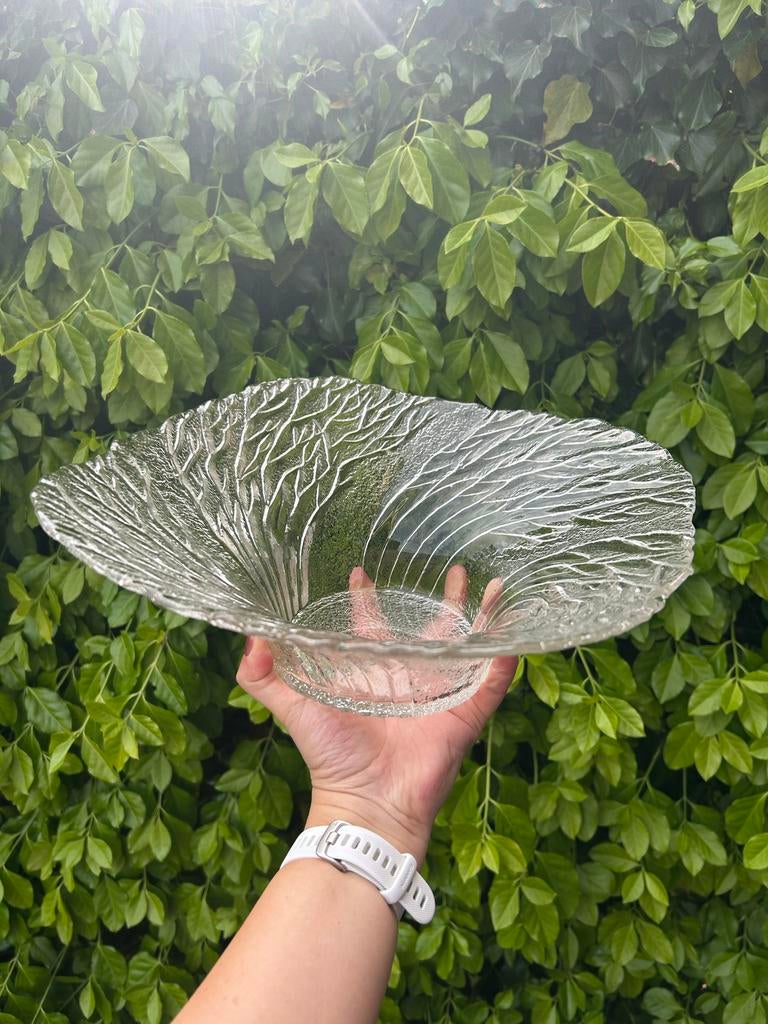 Vintage Mäntsä (forest) Glazen Schaal Pertti Kallioinen, Antiek en Kunst, Antiek | Glas en Kristal, Ophalen of Verzenden