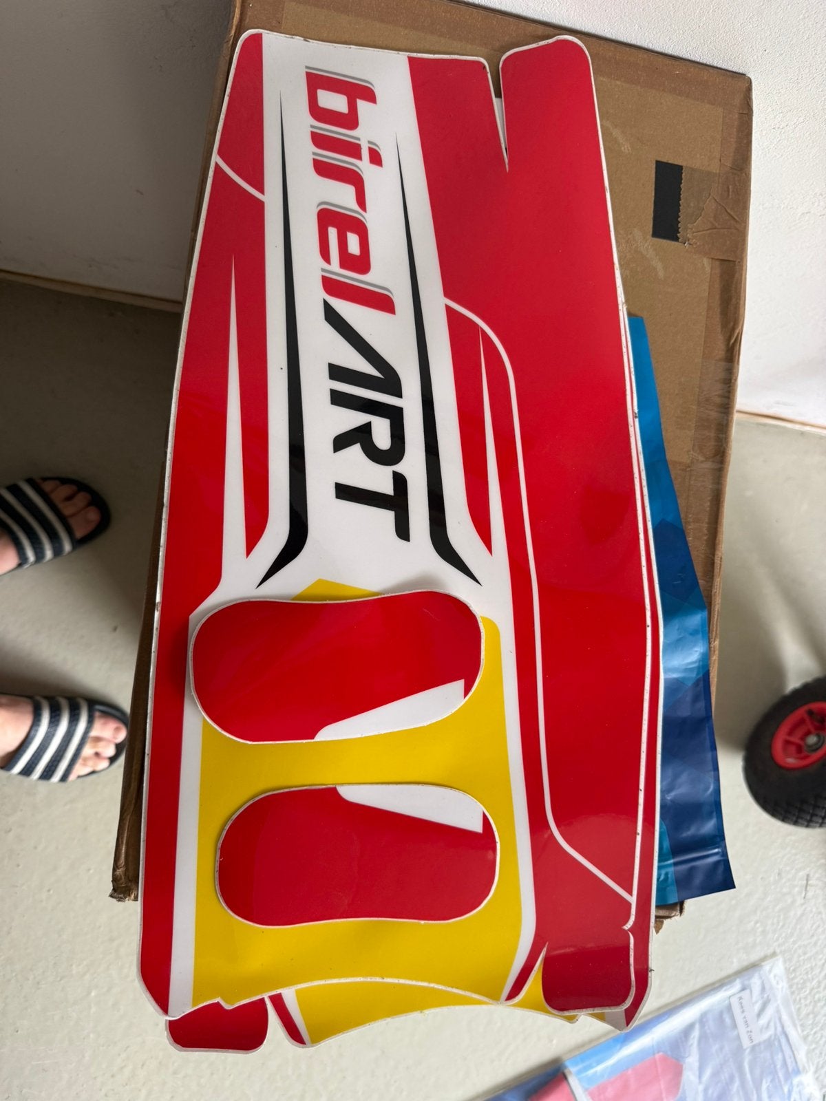 Set Birel zijbak stickers, Sport en Fitness, Karting, Ophalen of Verzenden, Onderdelen Kart