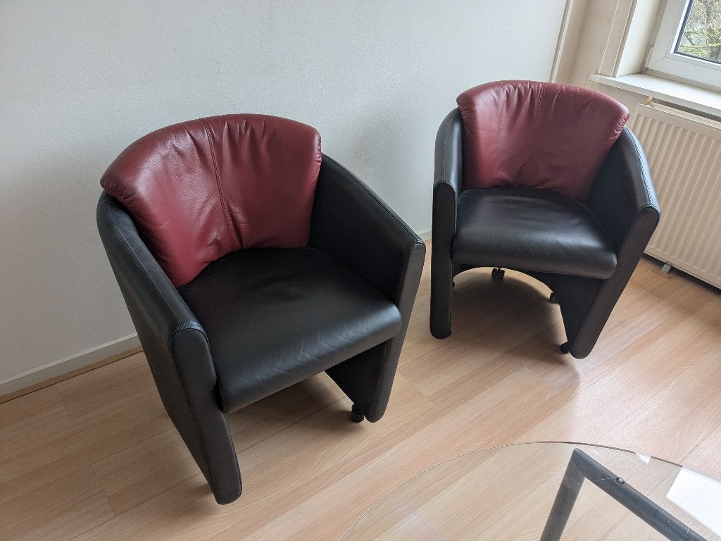 Twee woonkamerstoelen Leolux Fauteuils, Huis en Inrichting, Ophalen, Gebruikt, Twee