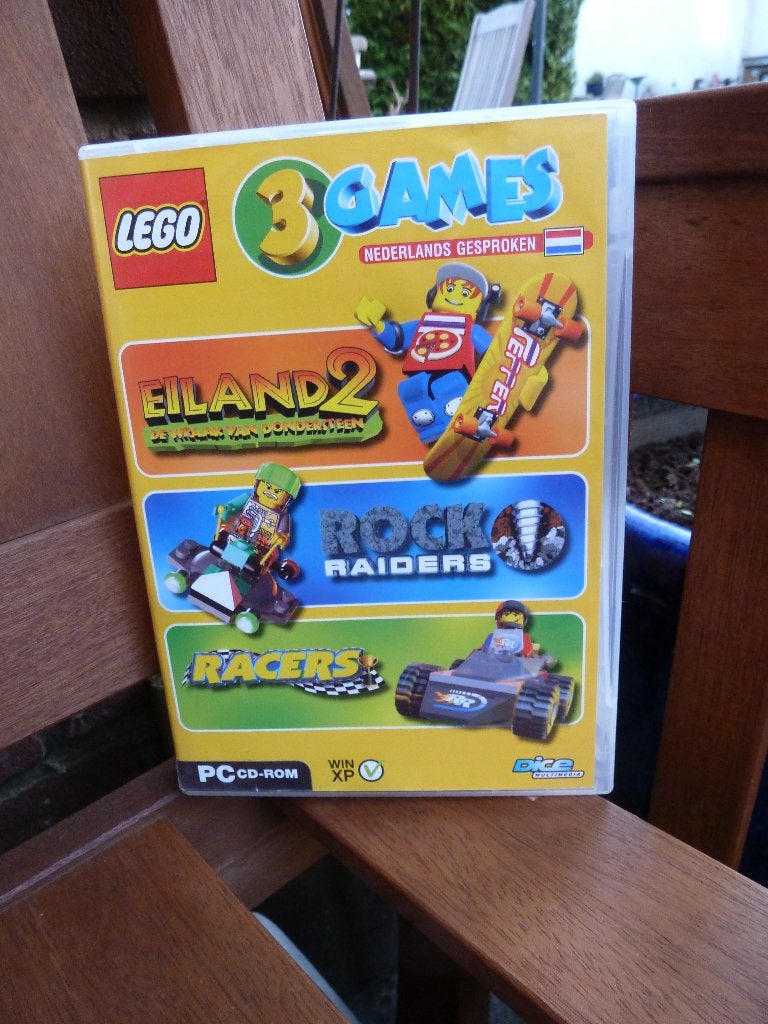 Lego 3 Games PC CD-ROM: Eiland 2, Rock Raiders, Racers, Gebruikt, Overige genres, 1 speler, Ophalen of Verzenden