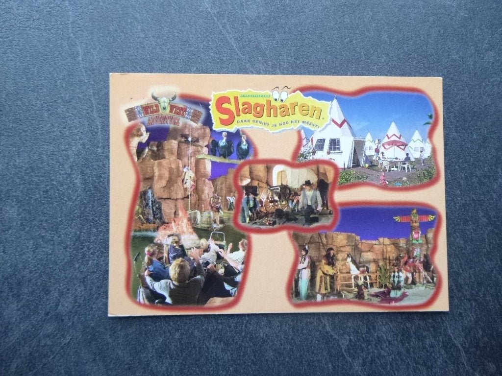 Slagharen, ponypark Wild West adventure/indianen tent, Verzenden, 1980 tot heden, Gelopen, Noord-Brabant