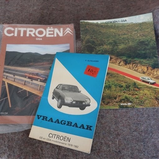 Citroen GS GSA vraagbaak 1978 1982 met 2 folders NL tekst, Ophalen of Verzenden, Gelezen, Citroën