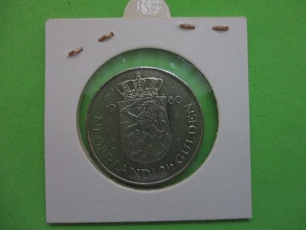 (vaw4009) Munt 1980 Nederland Rijksdaalder dubbelkop, Ophalen of Verzenden, Koningin Juliana, 1 gulden, Losse munt