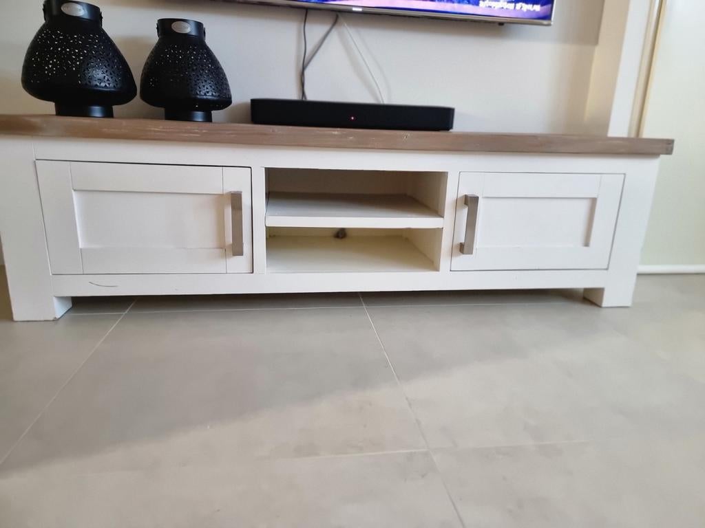 Teak hout tv meubel maison rosa, Ophalen, Zo goed als nieuw, 25 tot 50 cm, Minder dan 100 cm