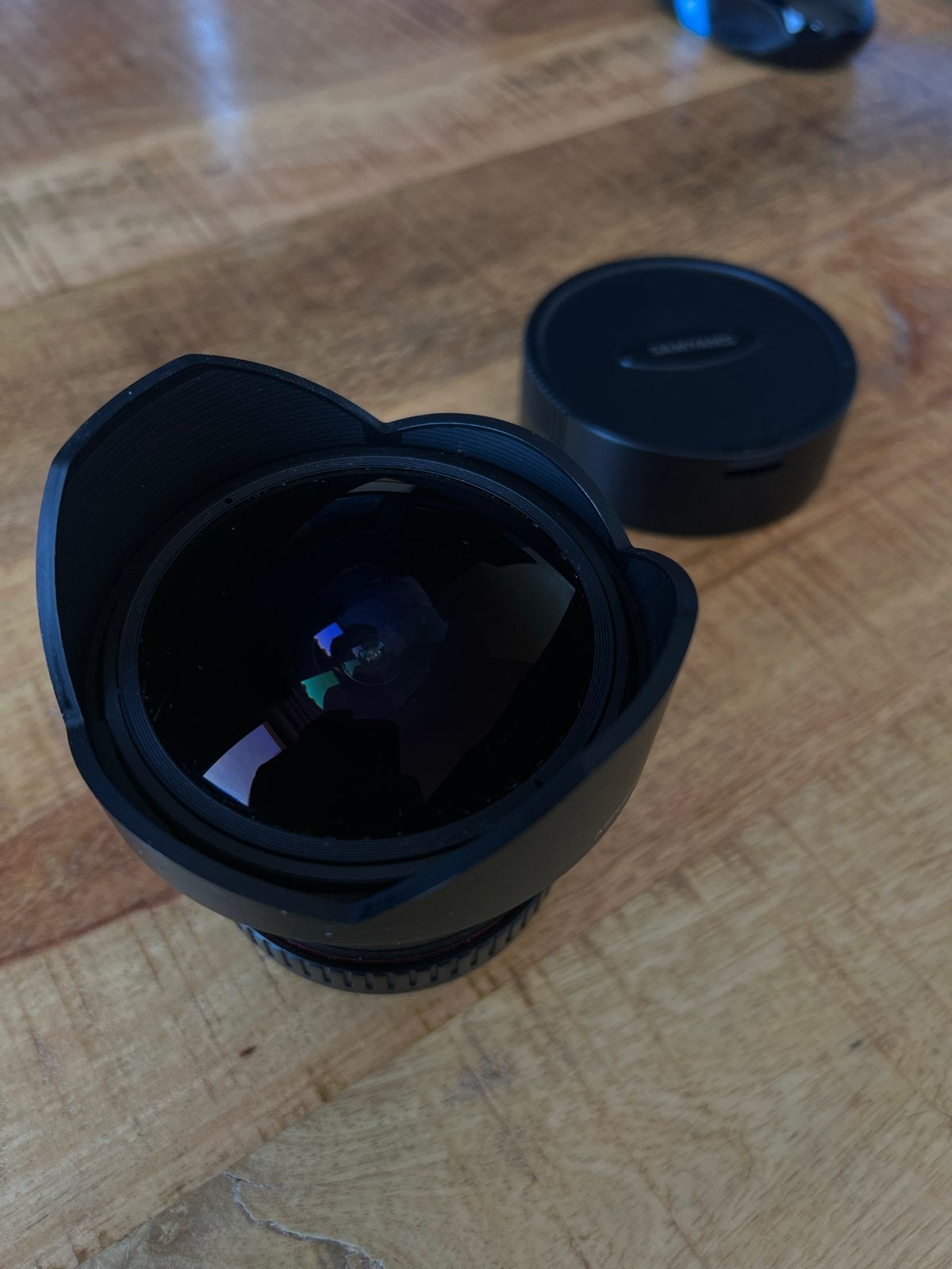 Samyang 8mm F3.5 Fisheye-lens Canon EF-S-mount, Samyang, Fisheye-lens, Ophalen of Verzenden, Handmatige focus