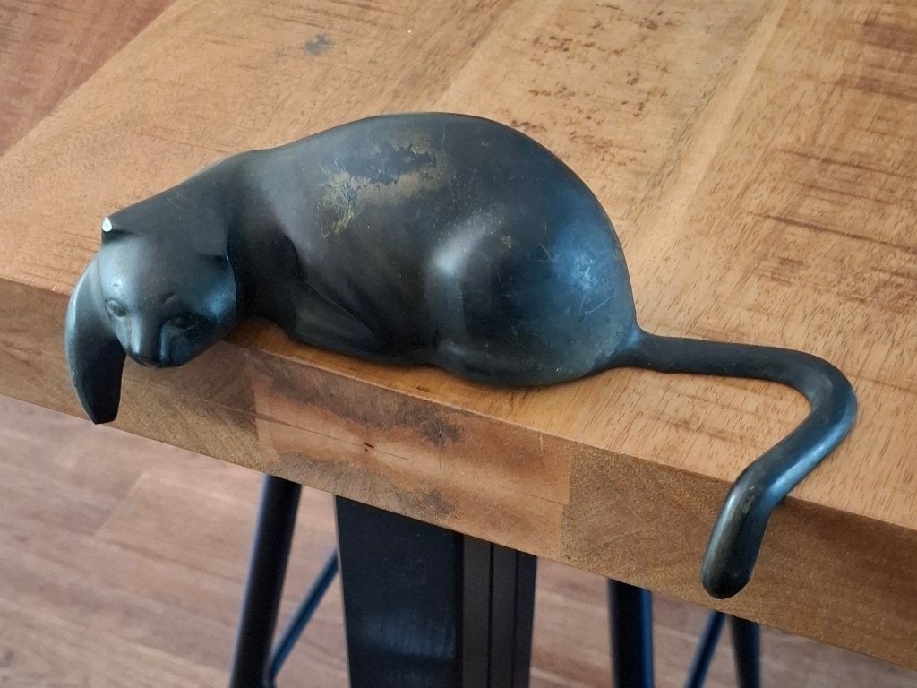 Bronzen beeld kat, Ophalen of Verzenden, Beeld, Europa, Overige stijlen