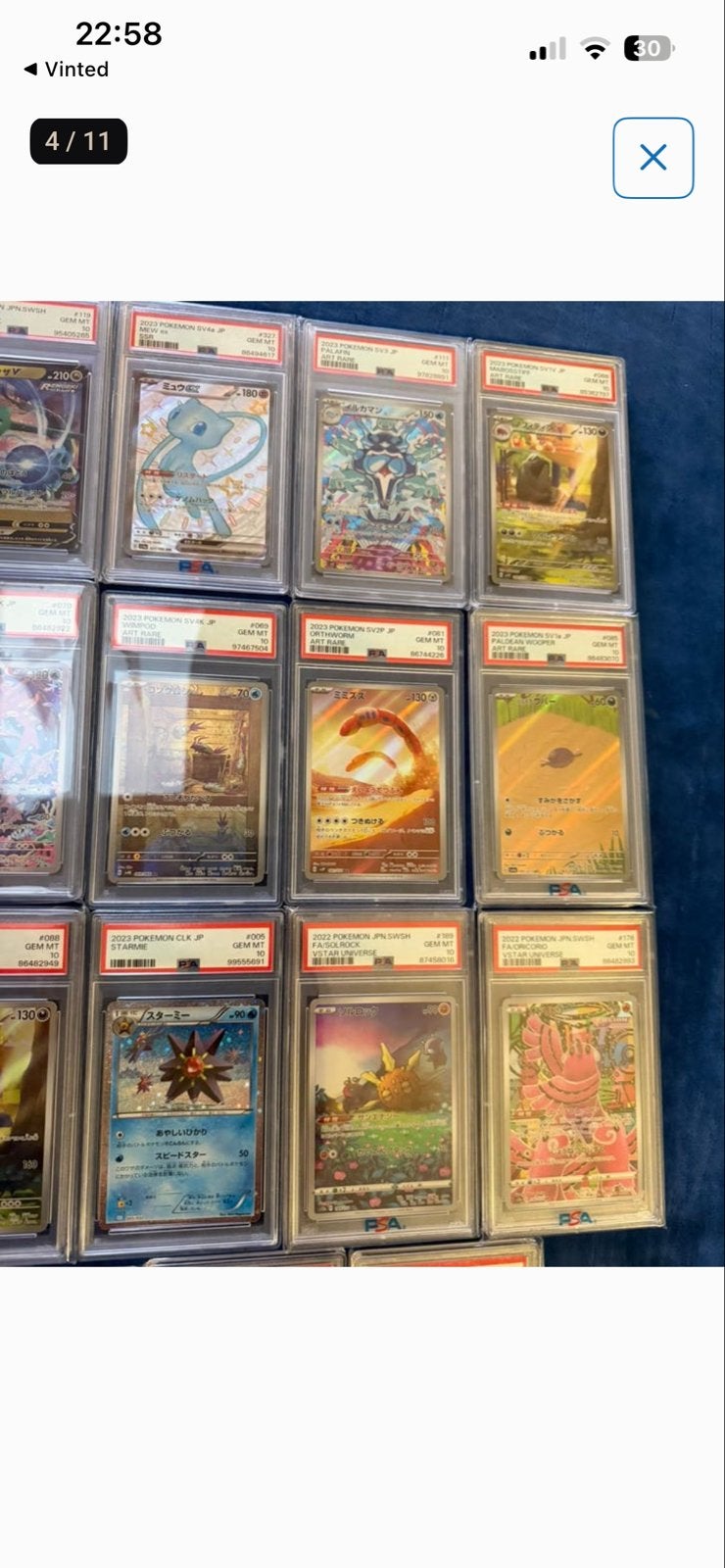 Grote collectie geslabde Pokémon kaarten (60+), Ophalen of Verzenden, Zo goed als nieuw, Meerdere kaarten