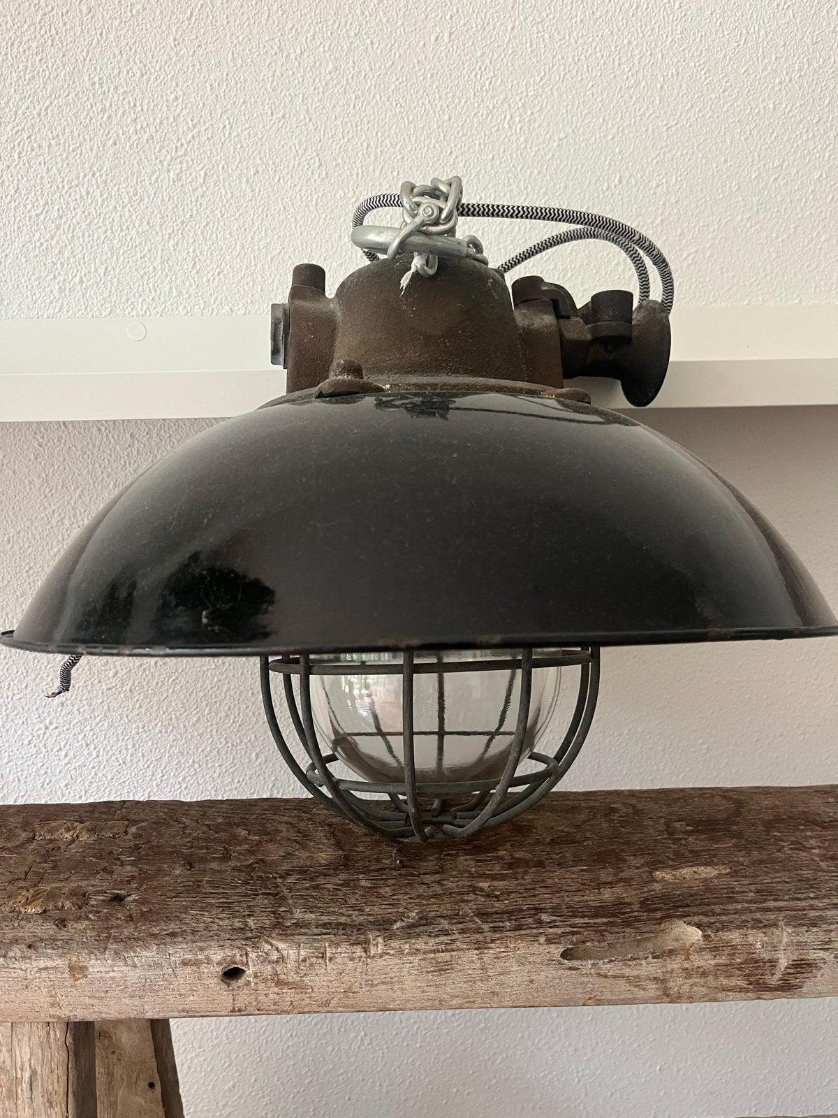 Industriële Fabriekslamp - Vintage Stijl, Antiek en Kunst, Ophalen