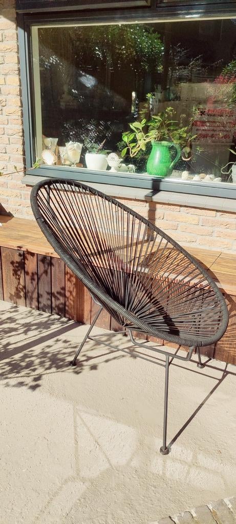 Acapulco stoel tuinstoel draadstoel met kussen, Ophalen, Gebruikt