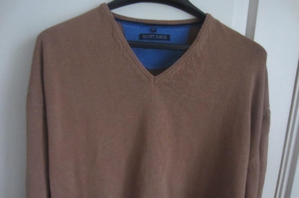 Scott Davis cashmere heren trui - maat XXL, Kleding | Heren, Bruin, Overige maten, Ophalen of Verzenden, Zo goed als nieuw