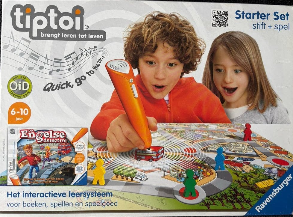 Tiptoi Starter Set Stift + Spel + Quizzen & Weetjes Menselij, Verzenden, Zo goed als nieuw, Taal en Lezen, Met geluid